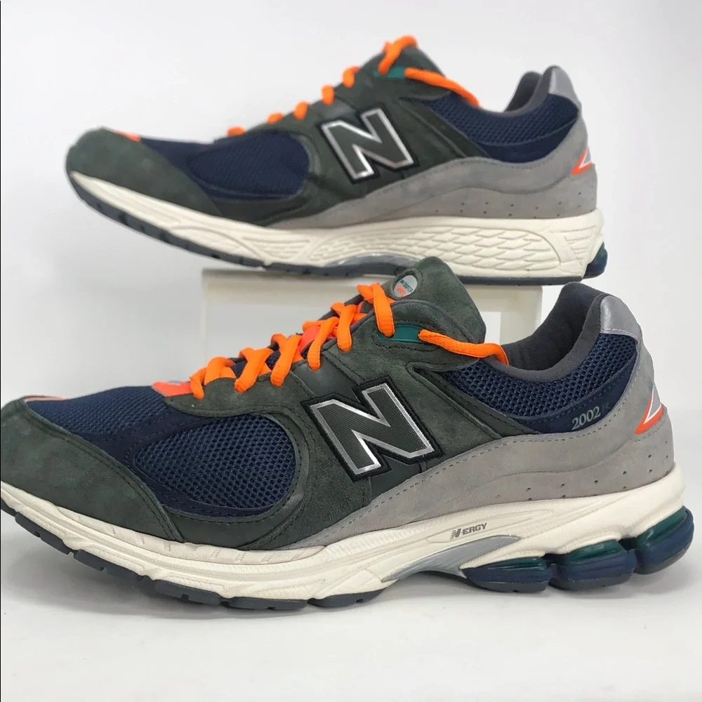 New Balance 2002RF Defense Green Orange Men’s Running Shoes - Size 13